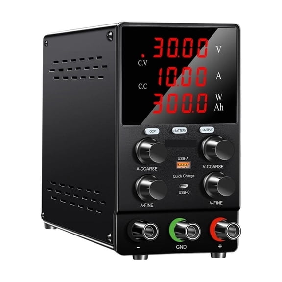 30V10A Adjustable DC Power Supply 24V 48V 72V Lead Acid Lithium Battery Charger For Car Motocycle Auto Moto