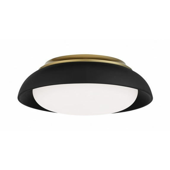 30W 1 Led Flush Mount-5.38 Inches Tall And 15 Inches Wide-Coal/Honey Gold Finish Minka Lavery 719-661-L