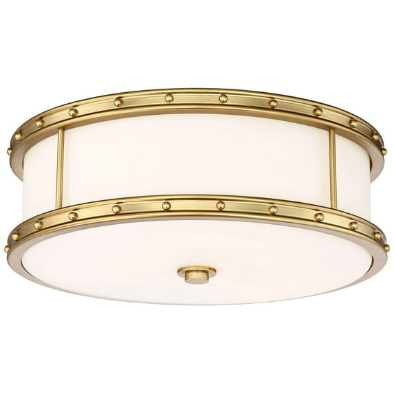 30W 1 Led Flush Mount In Transitional Style 5.5 Inches Tall By 15.5 Inches Wide-Liberty Gold Finish Minka Lavery 827-249-L
