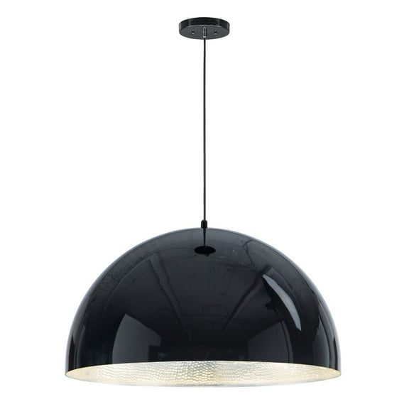 -30W 1 Led Pendant-31 Inches Wide By 17 Inches High-Gloss Black/Aluminum Finish Et2 Lighting E24906-Gbal