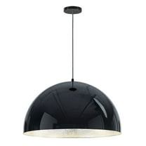 -30W 1 Led Pendant-31 Inches Wide By 17 Inches High-Gloss Black/Aluminum Finish Et2 Lighting E24906-Gbal
