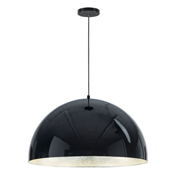 -30W 1 Led Pendant-31 Inches Wide By 17 Inches High-Gloss Black/Aluminum Finish Et2 Lighting E24906-Gbal