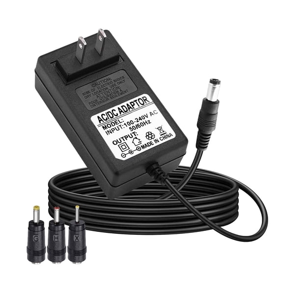 30W 15V 2A AC - DC Power Adapter - 100 - 240V Input, 6FT Cord, 3.5/1.35mm, 4.0/1.7mm, 4.8/1.7mm Plugs, for Multiple Devices