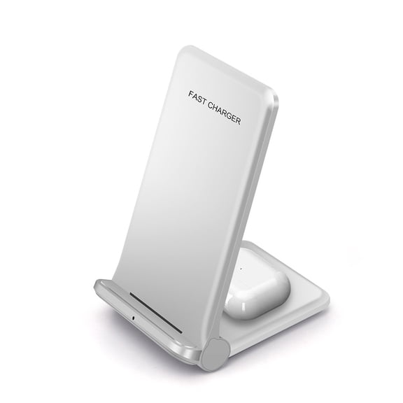 30W 2 In 1 Qi Wireless Charger Dock Dual Fast Charging Stand Pad For Phone,Charging Station Organizer ,Multi-Device Charger