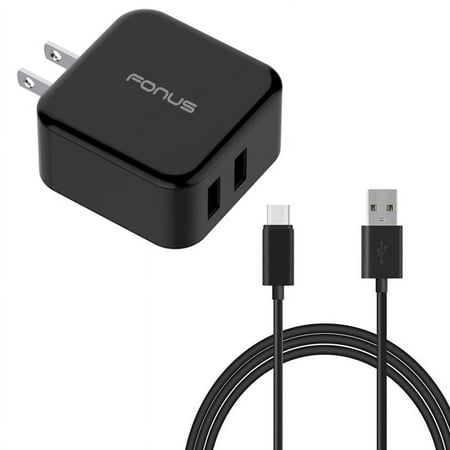 30W 2-Port USB Quick Home Charger 6ft Type-C Fast Cable Compatible With Blackberry Motion, KEYone, Key2 LE - BLU Vivo XI Plus 5 - CAT S61 S48c - Google Pixel 3 XL - Kyocera DuraForce Pro 2 X6A price history and forecast - Fonus R45-XZAGNV