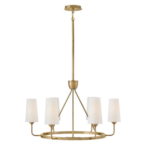 30W 6 Led Medium Pendant in Traditional Style-17.25 inches Tall and 28.75 inches Wide-Heritage Brass Finish Bailey Street Home 81-Bel-4947993