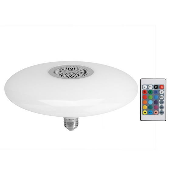 30W E27 RGBW LED Light Bulb Lamp Remote Control Bluetooth Speaking Music Player AC85-260V