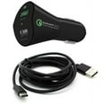 thumbnail image 1 of 30W Fast Car Charger for Galaxy A51, A01 Phones - 2-Port USB 6ft Cable Type-C Quick Charge DC Socket Power Adapter USB-C Cord V9X for Samsung Galaxy A01 / A51, 1 of 6