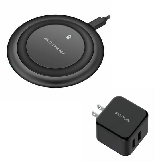 30W Fast Home Charger w Fast Wireless Charger for OnePlus 9/Pro Phone - 2-Port USB Quick Charge Port Travel, 7.5W and 10W Charging Pad Slim Z9V for OnePlus 9/Pro