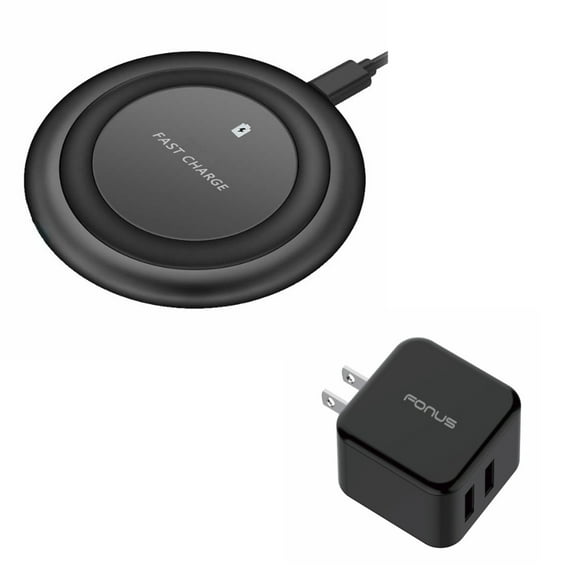 30W Fast Home Charger w Fast Wireless Charger for OnePlus 9/Pro Phone - 2-Port USB Quick Charge Port Travel, 7.5W and 10W Charging Pad Slim Z9V for OnePlus 9/Pro