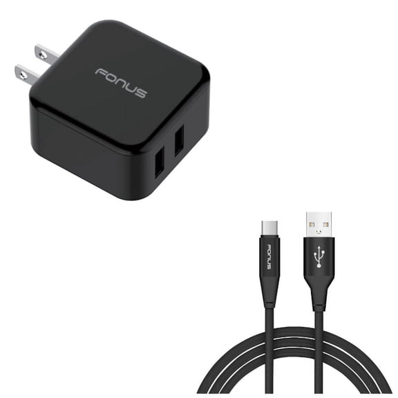 30W Fast Home Charger w Type-C 10ft USB Cable for Google Pixel 6/Pro - 2-Port USB Quick Charge Port Travel, Charger Cord Power Wire K4P Compatible With Google Pixel 6/Pro