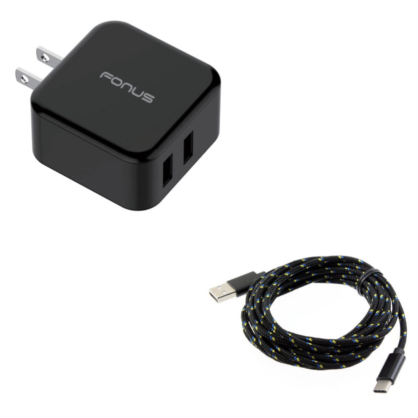 30W Fast Home Charger w Type-C 10ft USB Cable Y1J for Motorola One, Moto Z4 Z3 Play Z2 Play Z Play Droid Force Droid X4 G7 Power Play G6 - Nokia 3.1, 7.1, 8, Plus - OnePlus 5T, 6, 6T, 7 Pro