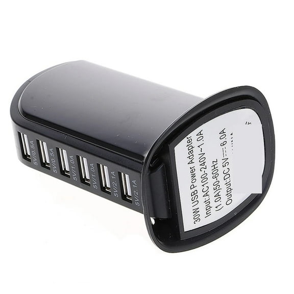 30W Fast Multi 6 USB Port Hub Charger Desktop Quick Charging Dock Station Multiple Travel Adapter ,Fast Charging Devices