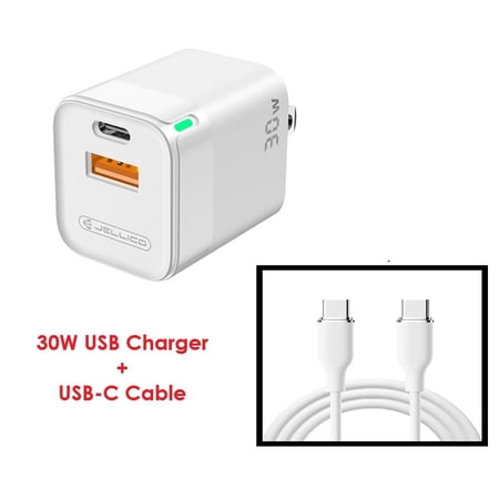 30W Fast USB PD Home Wall Charger w/ 5FT USB-C Cable Cord for Orbic Journey Pro, Journey Pro Lite