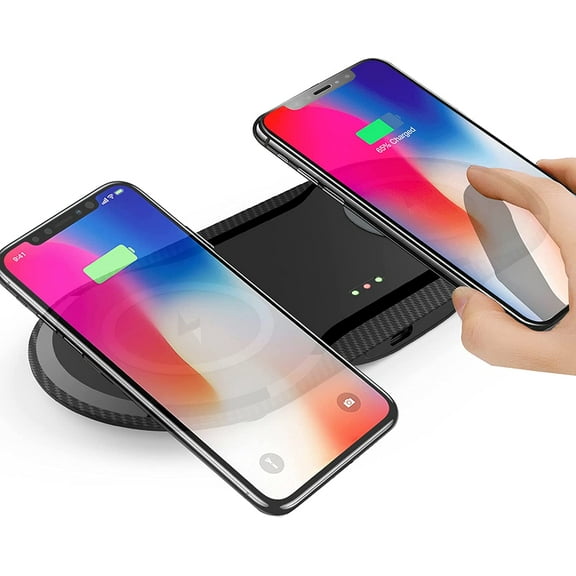 30W Fast Wireless Charger, 2 in 1 Wireless Charging Pad, Dual 15W Wireless Charging Station for Galaxy iPhone