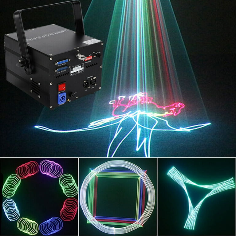4W RGB DMX Full Color ILDA Animation Laser Light DJ Stage Light