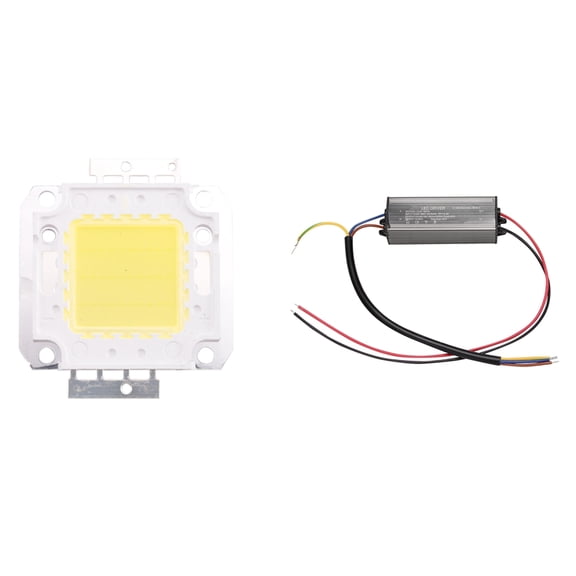 30W LED Driver Constant Current Driver Power Supply Transformer Waterproof with High Power 30W LED Chip Bulb Light Lamp DIY White 2200Lm 6500K,1 x LED driver 1 x LED chip