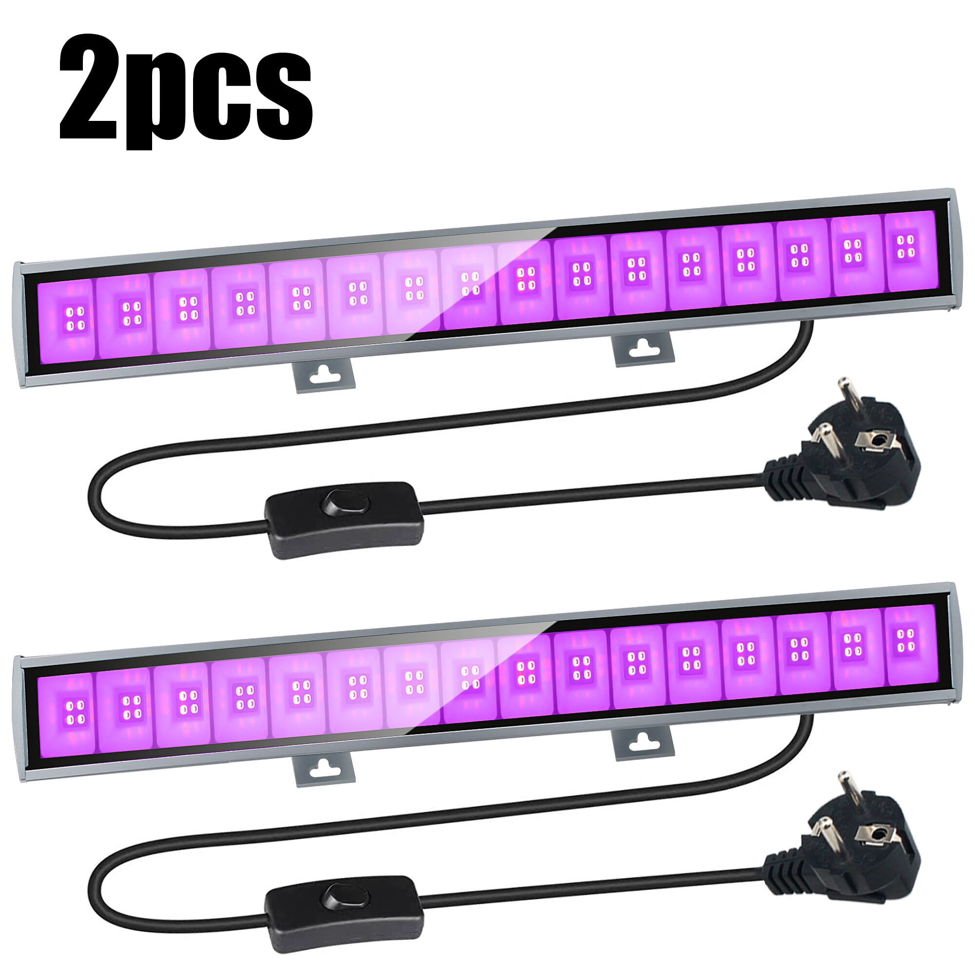 30W LED Lights UV Black Light,64 LED Lights UV Strip On/Off, 1.5m Power Cord Lighting Stage Bar Disco DJ Christmas Party