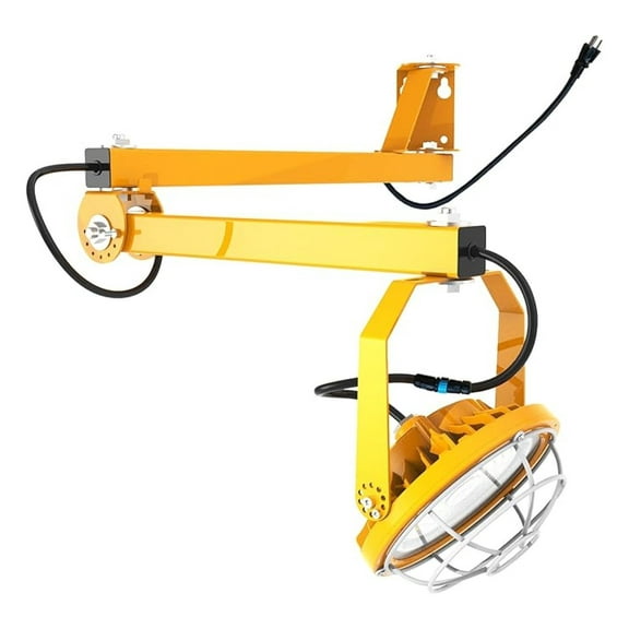 30W LED Loading Dock Lights with 40 Single Folding Arm, 5000K 4,200 Lumen 360 Rotatable Lamp Head, IP65 Rated, UL Certified Workbench Light for Trailers, Docks, Warehouses, Container (30W)