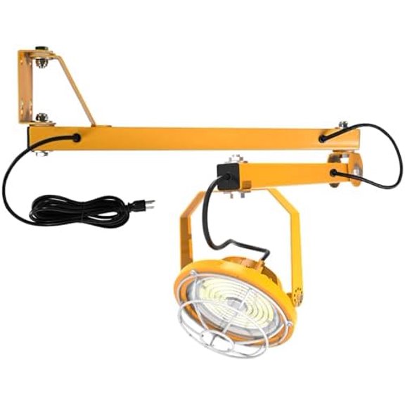 30W LED Loading Dock Lights with 40'' Swing Single Folding Arm, 4200LM 5000K 360 Rotatable Lamp Head, IP65 Rated UL Certified Heavy Duty Wall Mounting Work Light for Trailers, Docks, Warehouses