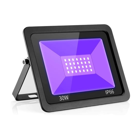 30W LED UV Spotlight 395 nm UV Floodlight,Waterproof IP66 UV Spotlight Ultraviolet Light Effect with On/Off Switch for Party,DJ ,Power Saving