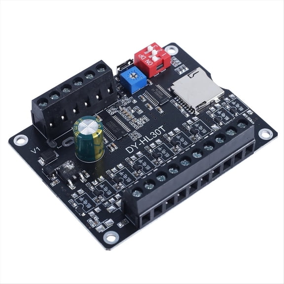 30W MP3 Voice Playback Module DY-L30T 9 Trigger Music Player Power Amplifier Board TF Card 32G Max WAV DC 12V 24V A