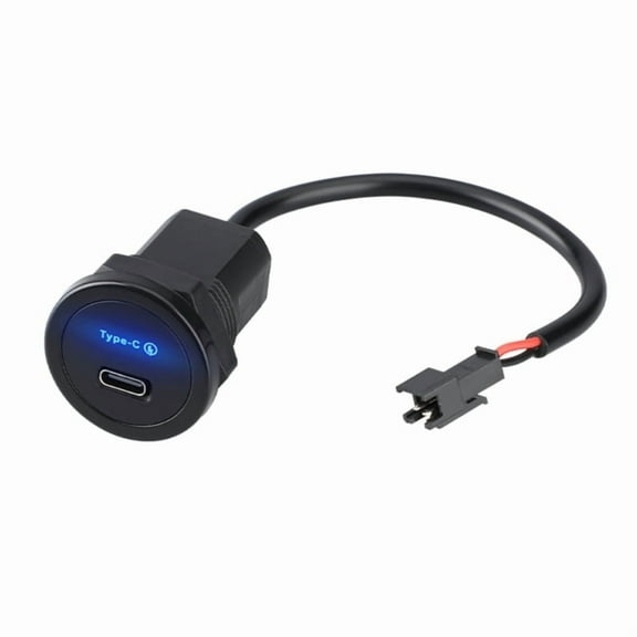 30W PD3.0 USB Type C Fast Charging Outlet for RV Car Bus Truck, 12V/24V Power Adapter Panel Mount