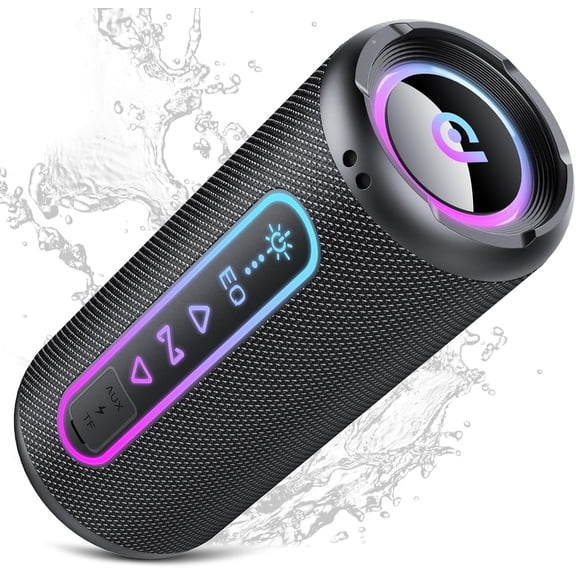 30W Portable Bluetooth Speaker with RGB Lights, Bluetooth5.4 IPX7 Waterproof Loud Stereo Sound, Long Playtime & TWS Pairing for Home Party Outdoor Travel, Ideal Gift Choice