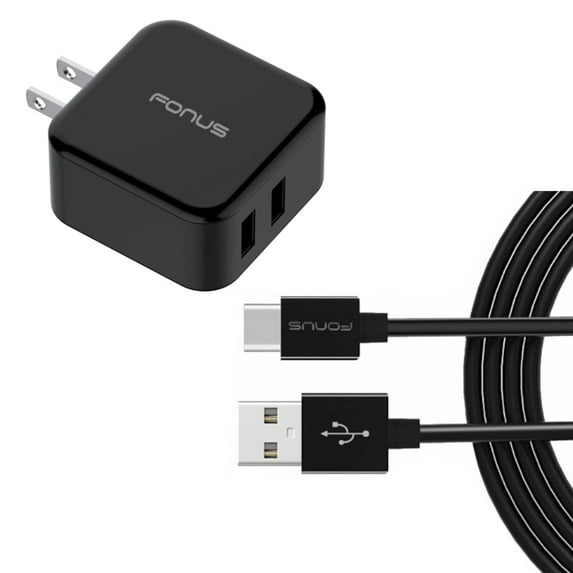 30W Quick Home Charger for TCL 50 XE NXTPAPER 5G, TCL 50 XL 5G 6ft USB Cable 2-Port USB Power Cord Travel Wall for TCL 50 XE NXTPAPER 5G, TCL 50 XL 5G