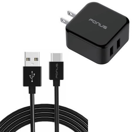 30W Quick Home Charger for Motorola Moto G Power 5G (2025) - 6ft USB Cable 2-Port USB Power Cord Travel Wall