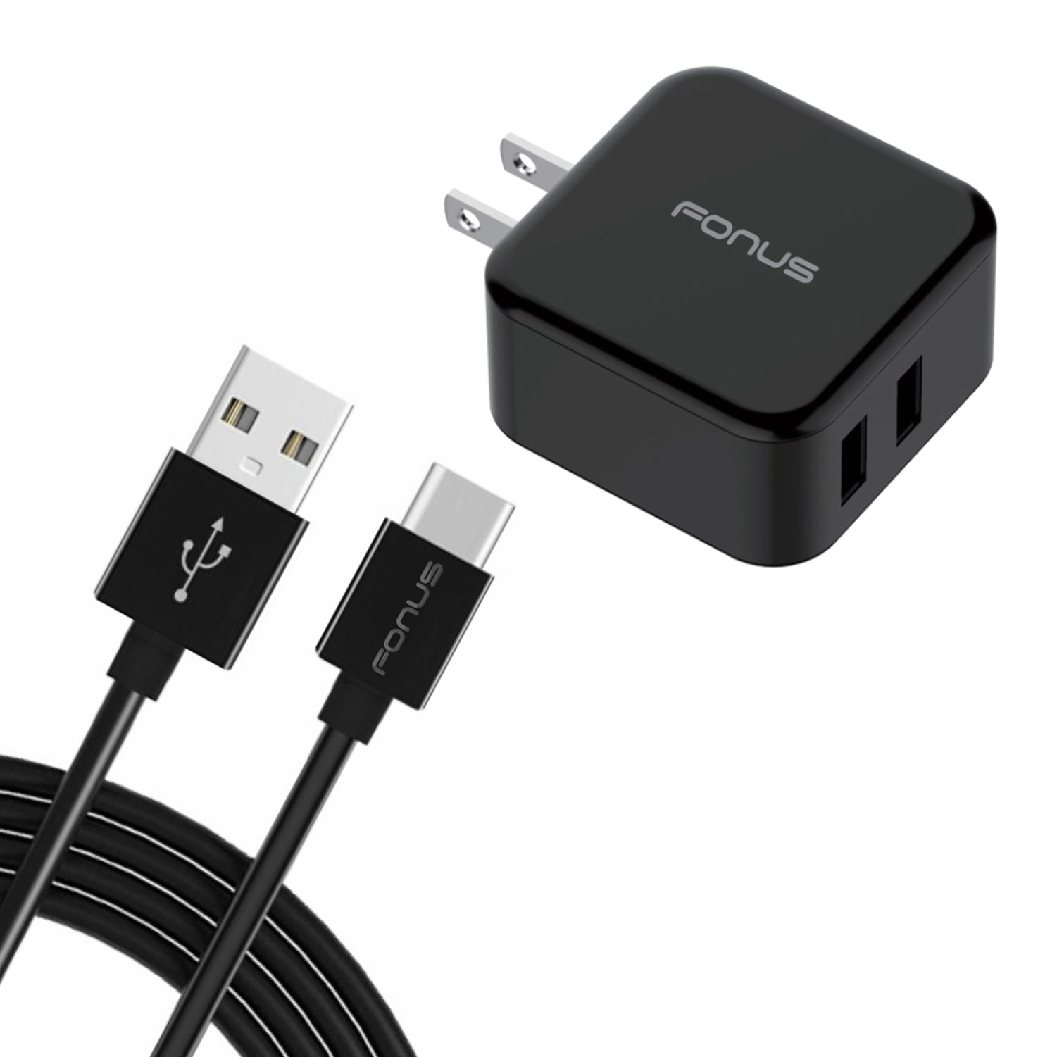 30W Quick Home Charger for Nokia C110/C210/C100 - 6ft USB Cable 2-Port USB Power Cord Travel Wall