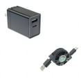 thumbnail image 1 of 30W Quick Home Charger w Retractable USB Cable for OnePlus 9, Nord N200 5G/N100/N10 5G, Pro Phone - 2-Port USB Type-C PD Travel, Type-C Charger Power Z1V for OnePlus 9, Nord N200 5G/N100/N10 5G, Pro, 1 of 11