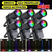 30W RGBW LED Beam Spotlight DMX Lighting Stage Light Party Wedding Pinspot 6 Pcs