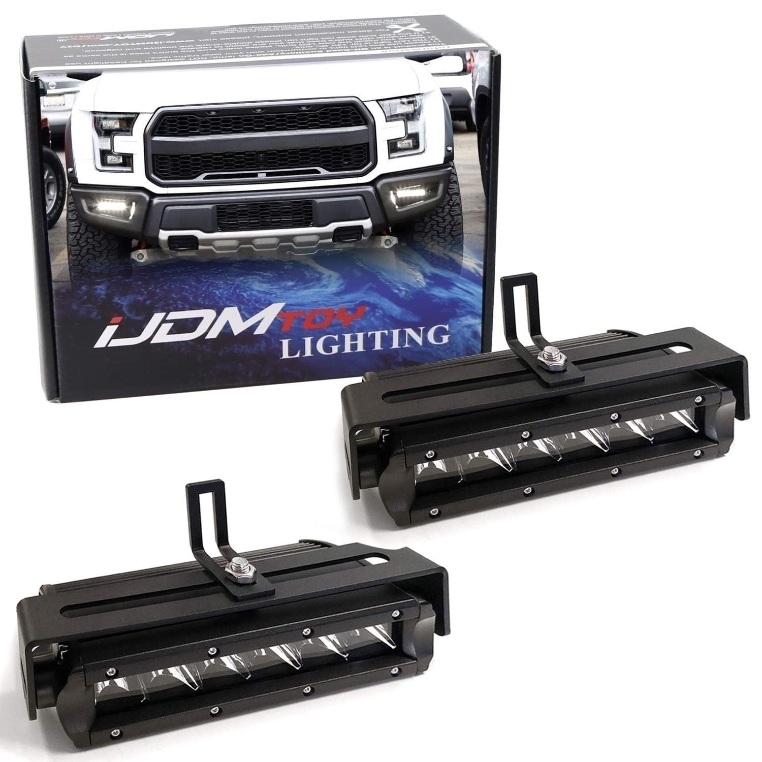 30W SR LED Fog Lightbar Kit For 2017-2020 Ford Raptor, Includes 7.5 ...