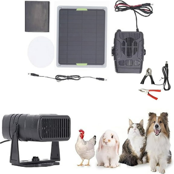 30W Single Solar Panel Heater for Crystal Solar Panel Heater, Solar Heater Drying Heating Pet House Warm Wind Solar Panel Heater Set for RV Outdoor Heating Charges Mobile Phones