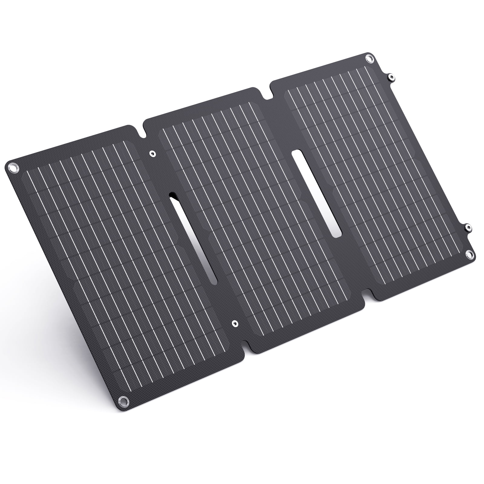 30W Solar Charger with Kickstand, BigBlue SolarPowa 30 ETFE Solar Panel Charger with DC, PD 20W USB-C and USB-A, IP65 Waterproof, Compatible with iPhone, Samsung, iPad, Small Power Station