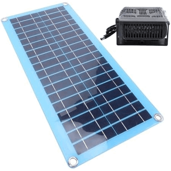 30W Solar Panel Heater Portable Solar Powered Heater with USB DC Ports for Chicken Coop Pet House Greenhouse Overheating Protection System$$Garden & Patio