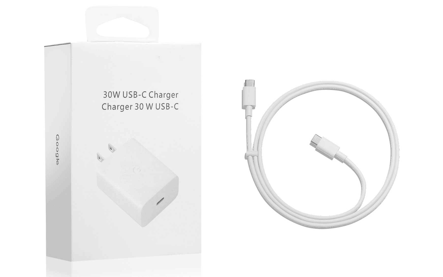 Google 30W USB-C Charger + Cable 3個セット 30W USB-C Charger and Cable - Compatible with Google