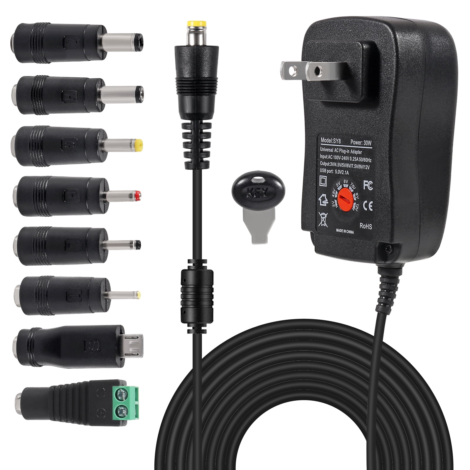 Power Adapter For Router 30W Universal AC DC Adapter Power Supply, 12V Power Supply AC Adapter ...