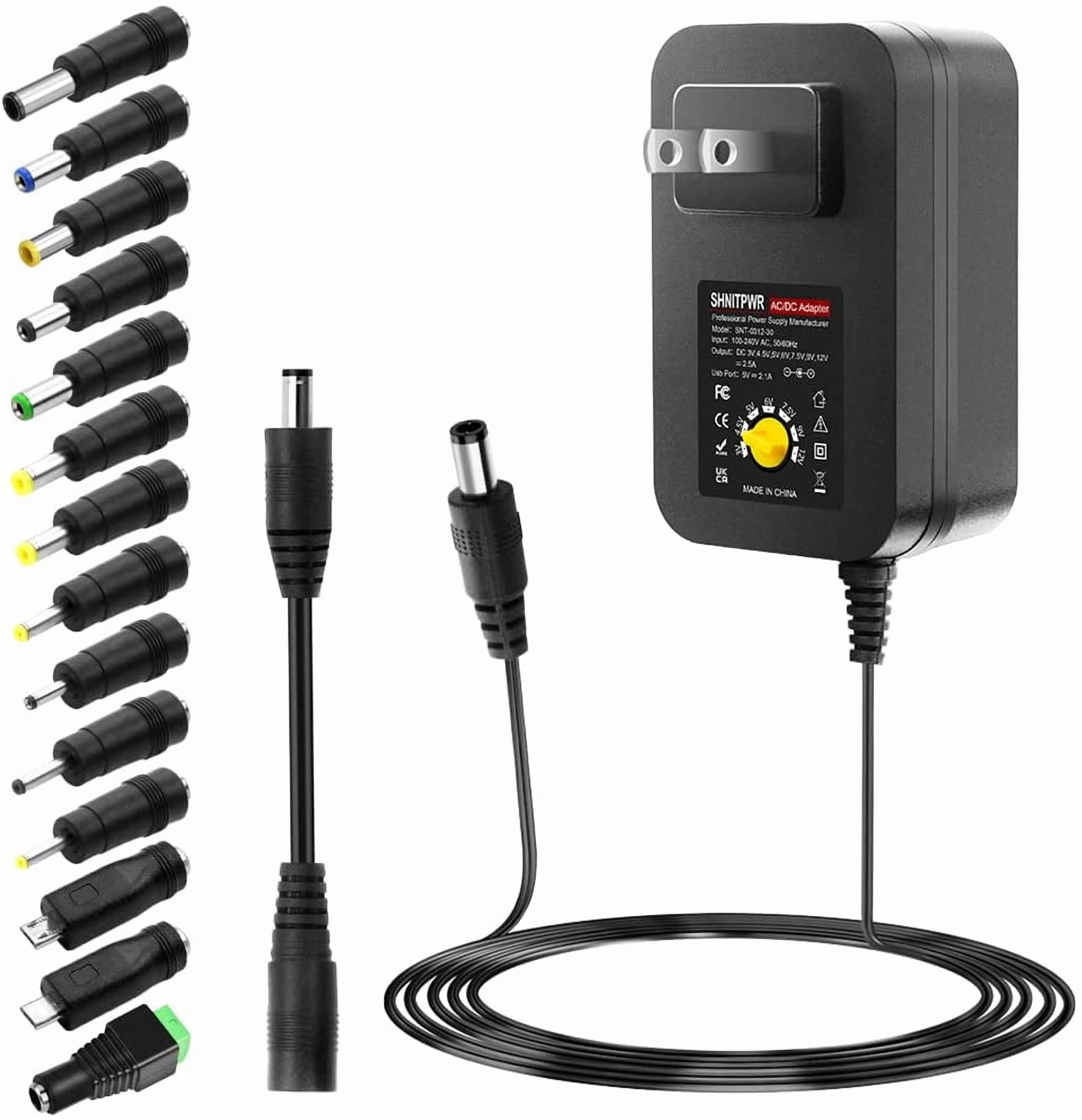 30W Universal Power Supply 3V 4.5V 5V 6V 7.5V 9V 12V Adjustable ...
