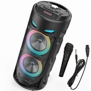 30W Wireless Column Big Power Stereo Portable Bluetooth Speaker Subwoofer Bass Party Speakers ,Crystal-Clear Sound