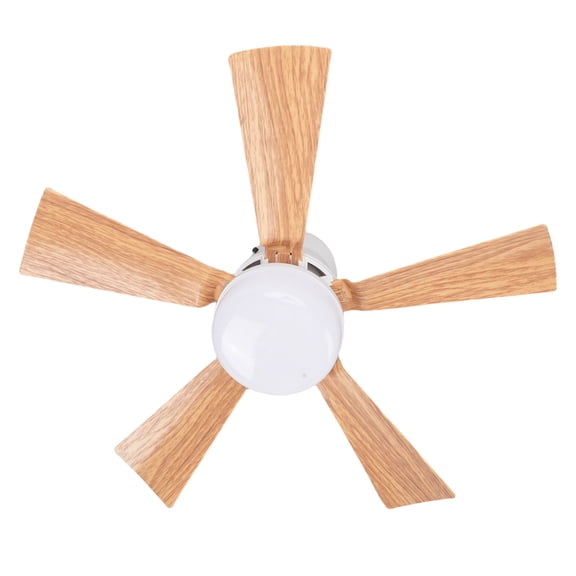30W Wood Grain LED Ceiling Fan Light with Remote Control E26 Socket Dimmable 3 Speed Fan Fixture for Porch 19 in / 48.3 cm