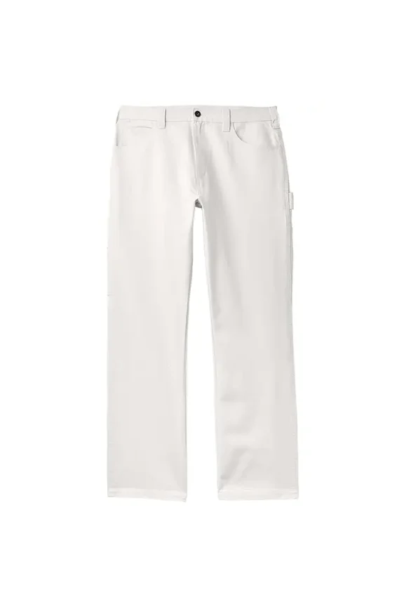 30W X 34L Dickies A861G0WH3034 White Painter's Pants Men's Relaxed Fit, Cotton