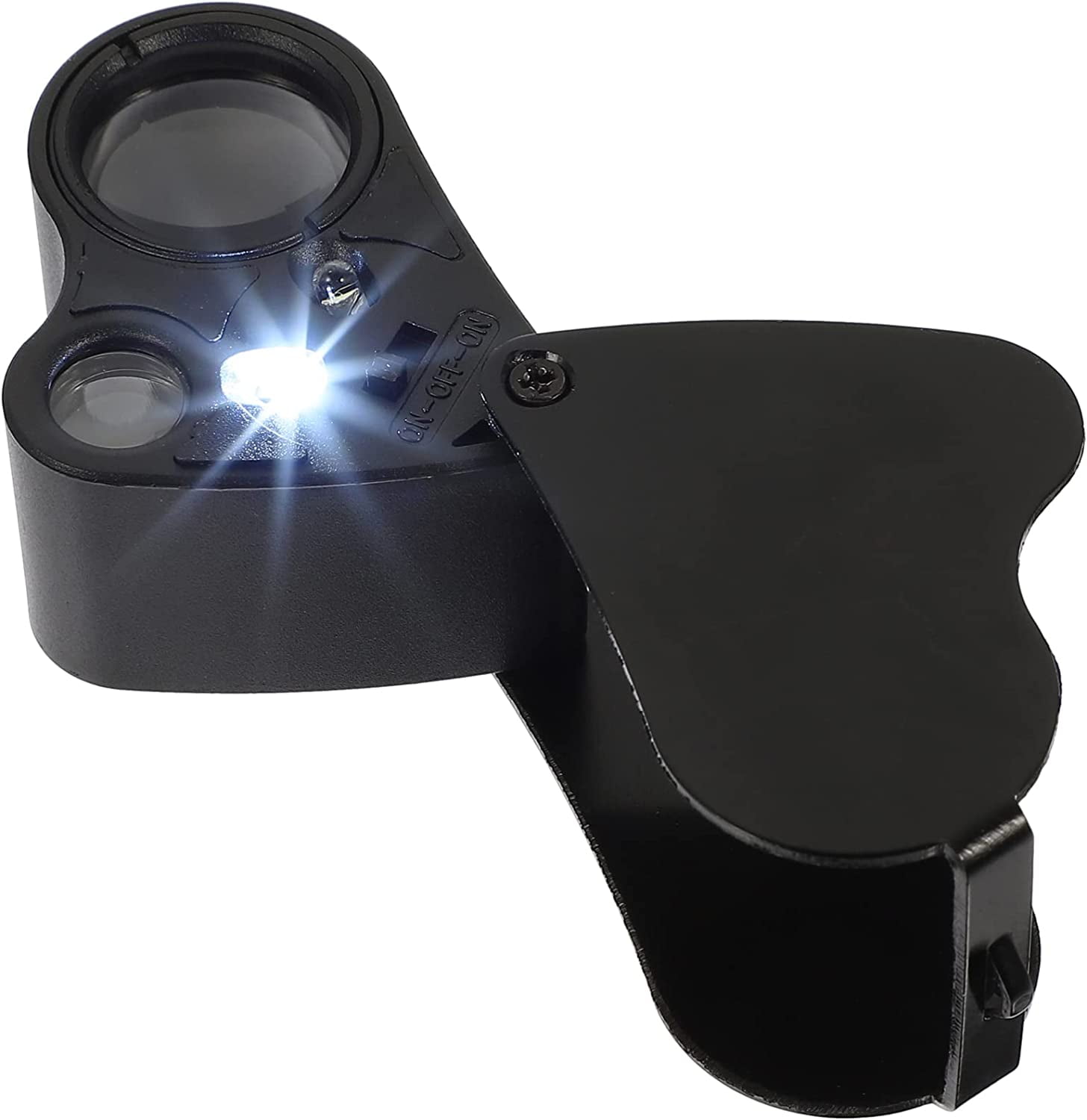 30X 60X Illuminated Jewelers Loupe Magnifier Foldable Jewelry Magnifier