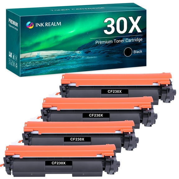 30X CF230X 30A CF230A Toner Cartridge Compatible for HP LaserJet Pro MFP M227fdw M227sdn M227fdn M203d M203dw Printer (Black, 4-Pack)