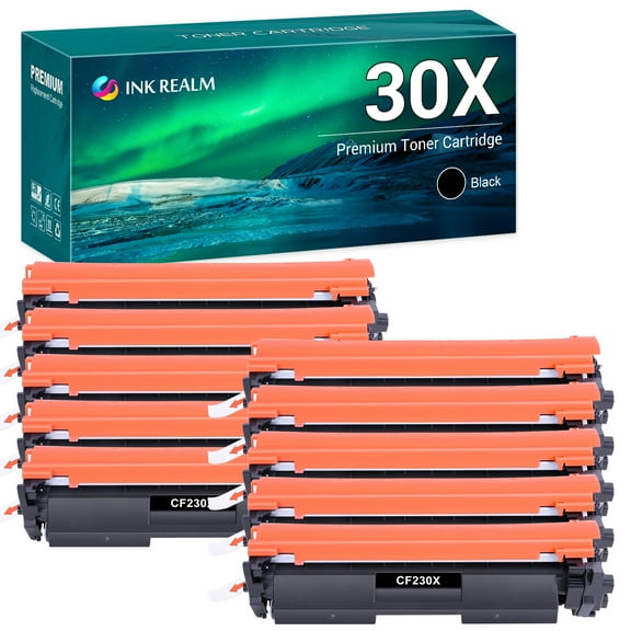 30X CF230X Compatible Toner Replacement for HP 30X CF230X for HP Pro MFP M227fdw M203dw M227fdn M203dn M227sdn M203d M203 Printer Ink(Black, 10-Pack)