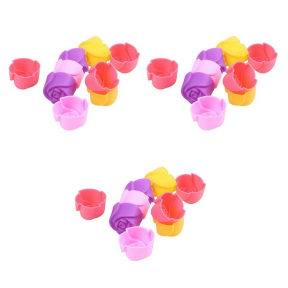 30X Silicone Rose Muffin Cookie Cup Cake Baking Mold Chocolate Jelly Maker Mould