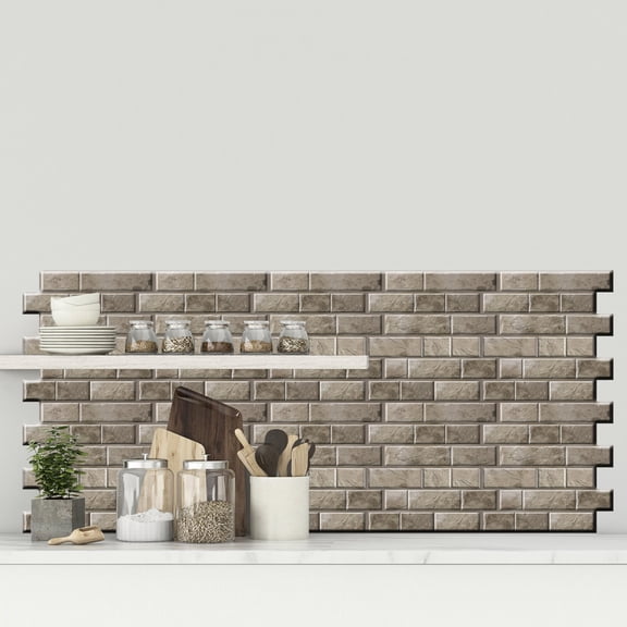 30X30Cm 3D Tile Brick Wall Sticker Decorative Adhesive Panel
