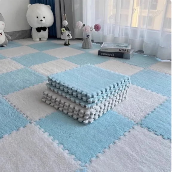 30X30X1cm Soft Plush Children's Mat Baby Toys Eva Foam Puzzle Carpet Warm Children Play Mats Interlocking Rugs Infant Carpet