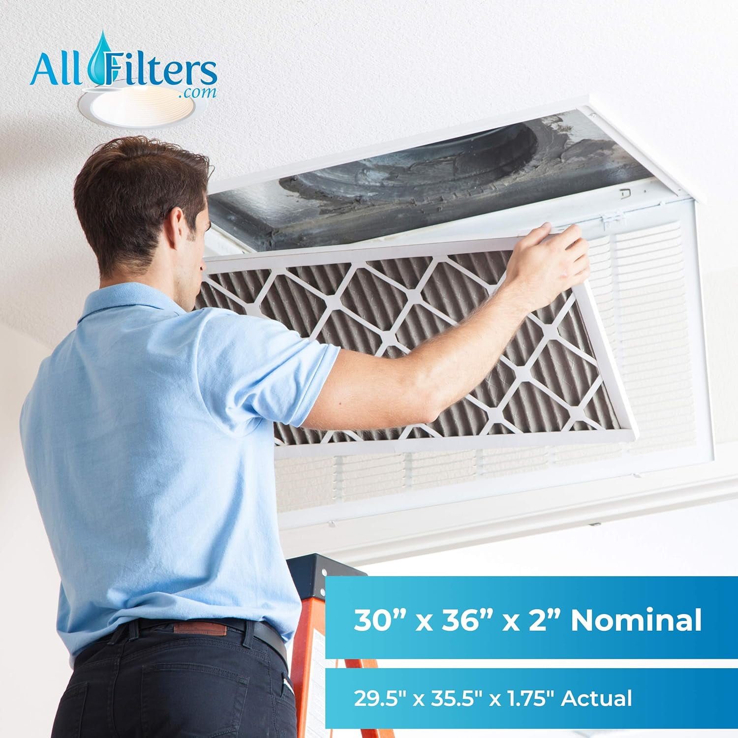 30X36X2 MERV 8 Geothermal Air Filters Made In (6 Pack)